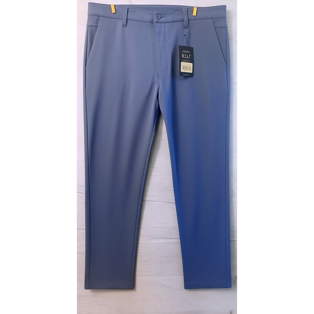 BYLT Premium Basic Everyday Pant 2.0 Slim Fit Lunar Blue Men's 31 NWT